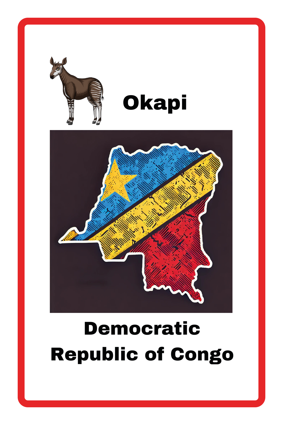 Geography : 🧧                      Part 2 Country & National Animals Flashcard Set